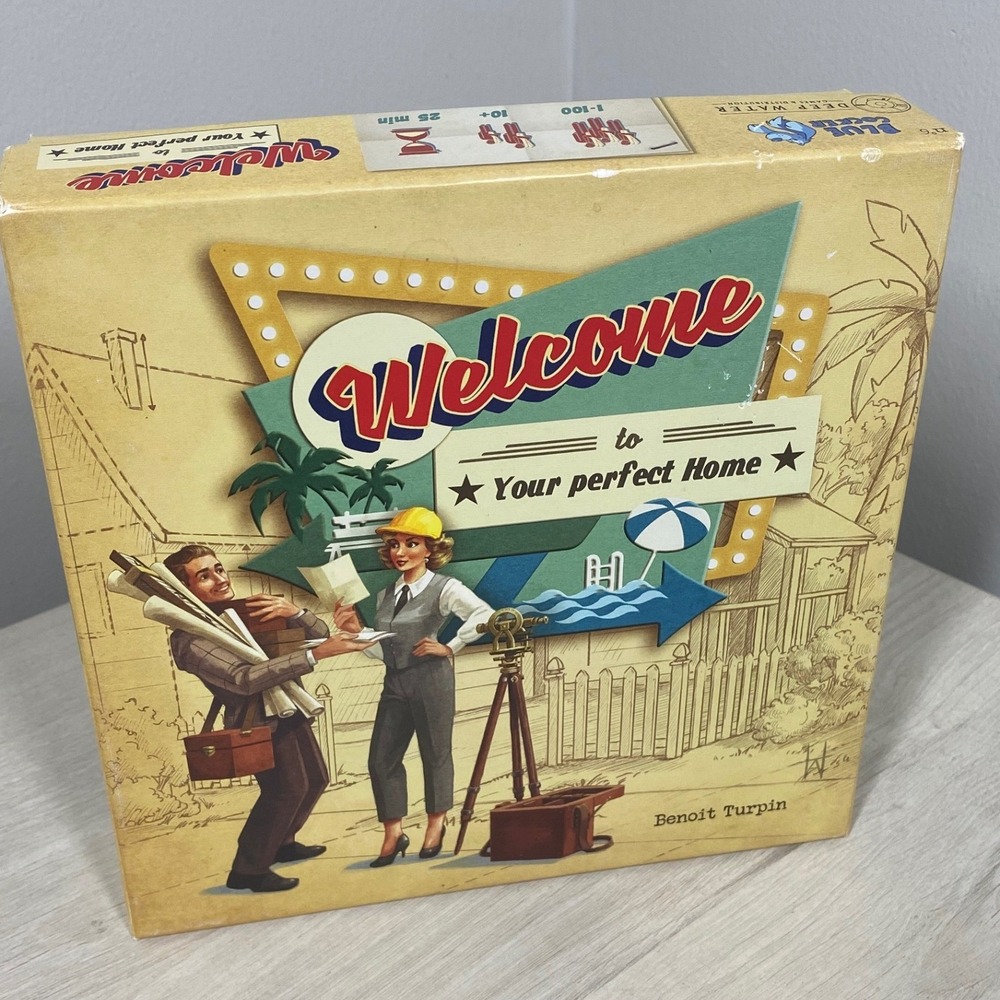 Welcome To Your Perfect Home Board Game Deep Water Games 1950s Strategy Party